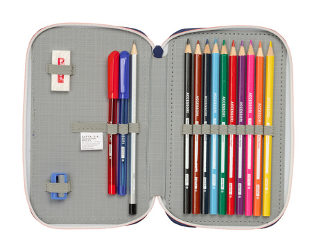 piórnik podwójny z wyposażeniem FC Barcelona Navy oficjalny