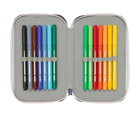 piórnik podwójny z wyposażeniem FC Barcelona Navy oficjalny